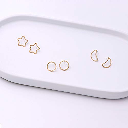 Multi Pack Star and Moon Cut Out Earrings