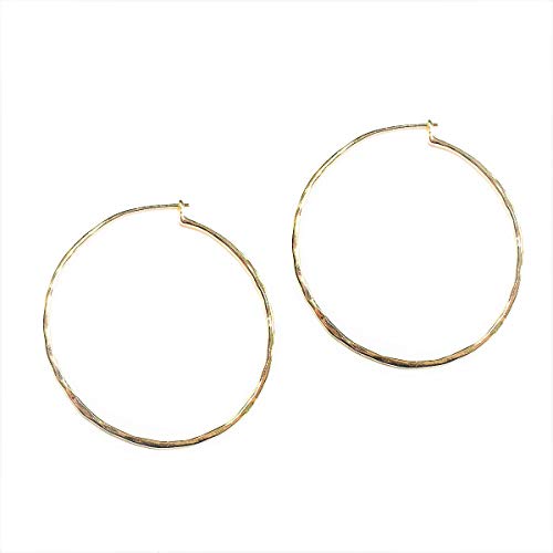 Pomina Lightweight Geometric Simple Basic Gold Silver Hoop Earrings for Women Teen Girls