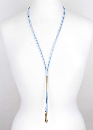 POMINA Suede Tassel Long Necklaces, 36 inches