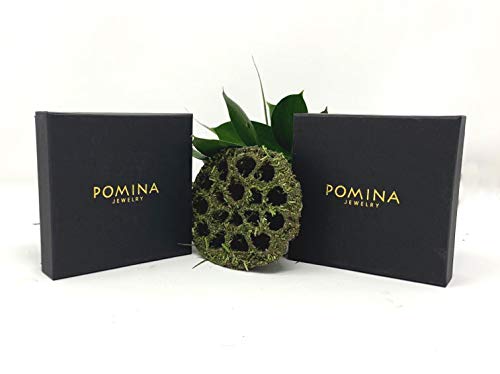 POMINA Faceted Glass Beaded Stretch Bracelets with Multi Pave Balls for Women