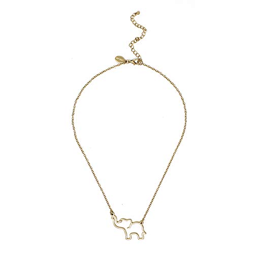 Pomina Gold Dainty Animal Pendant Necklace Cat Good Luck Elephant Necklace for Women Teens Girls