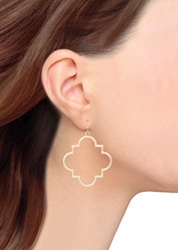 POMINA Quatrefoil Drop Earrings Cover Dangle Drop Earrings for Women Teen Girls