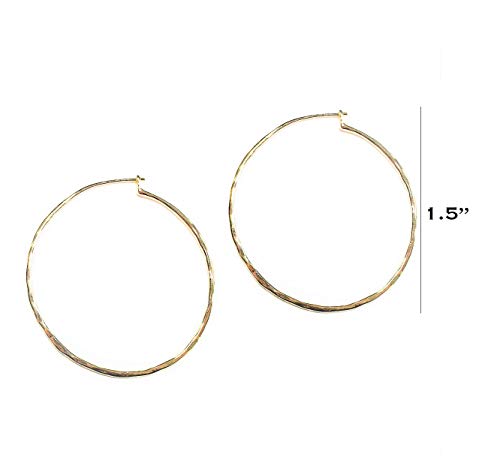 Pomina Lightweight Geometric Simple Basic Gold Silver Hoop Earrings for Women Teen Girls