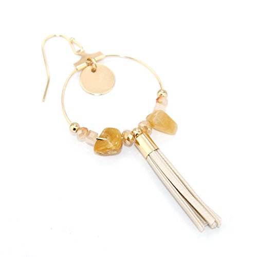 Pomina Multi Charms on a Wire Circle Drop Earrings