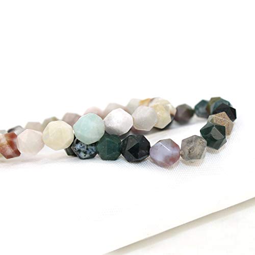 POMINA Semi Precious Healing Gemstone Bracelet Genuine Hand Faceted Natural Stone Beaded Stretch Bracelet for Women Men