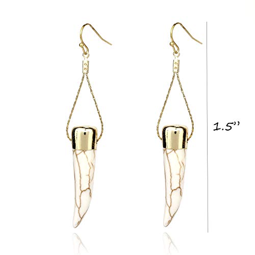 Pomina Fashion Stone Dangle Earrings Boho Gold Earrings for Women