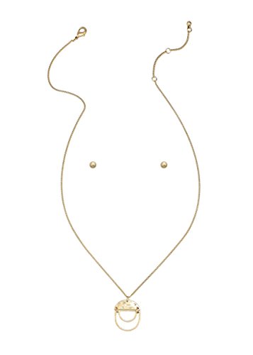 POMINA Boho Style Half Circle Pendant Necklace Earrings Jewelry Set