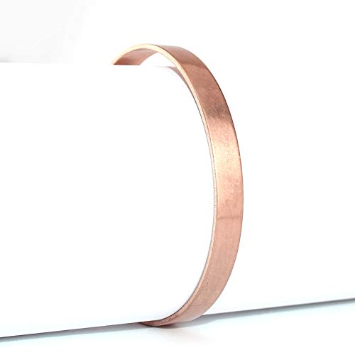 Pomina Inspirational Meaningful Quotes Words Engraved Cuff Bracelets for Women (Cross/Worn Rose Gold)