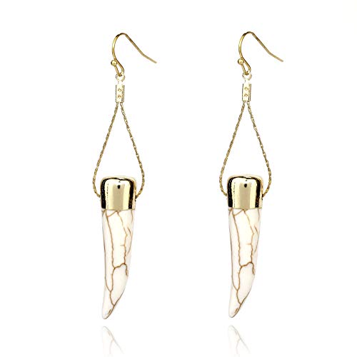 Pomina Fashion Stone Dangle Earrings Boho Gold Earrings for Women