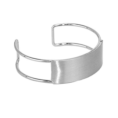 Pomina Worn Gold Fashion Bar Open Wide Cuff Bangle Bracelet for Women