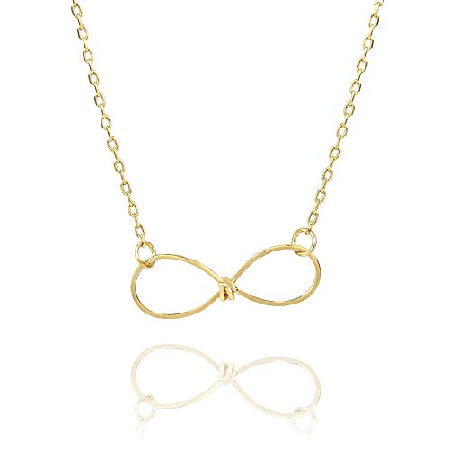 Pomina Delicate Infinity Endless Love Charm Bracelet Adjustable Gold Chain Bracelet for Women and Girls