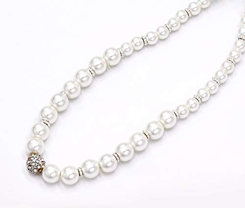 POMINA Fashion White Pearl Choker Necklace Faux Pearl Short Necklace for Women Teen Girls