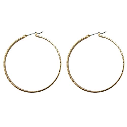 Pomina Classic Large Animal Print Gold Hoop Earrings for Women