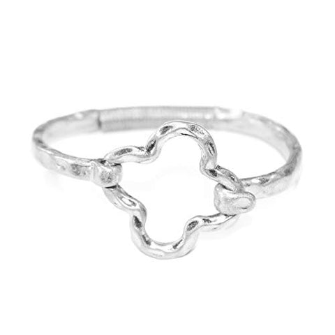 POMINA Boho Fashion Bangle Gold Cuff Bracelet Geometric Shape Tension Bangle Hammered Metal Bracelet for Women Teen Girls