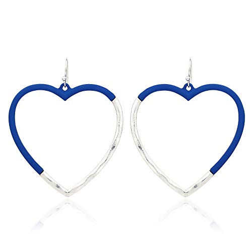 Pomina Lightweight Geometric Gold Star Hoop Earrings, Two-tone Star Heart Open Hoop Earrings for Women Teens Girls