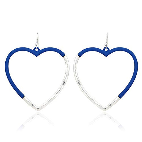 Pomina Lightweight Geometric Gold Star Hoop Earrings, Two-tone Star Heart Open Hoop Earrings for Women Teens Girls