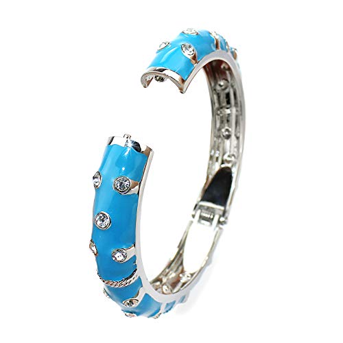 POMINA Colorful Fashion Bangle Cuff Stretch Bracelet Enamel Bangle Bracelet for Women Teen Girls