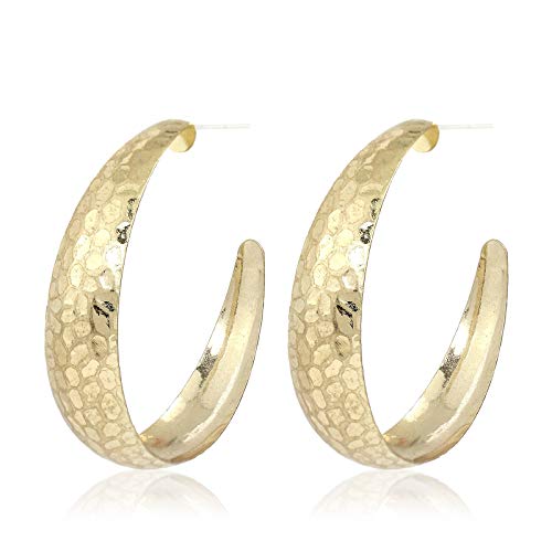 Pomina Classic Large Gypsy Gold Hoop Earrings, Bohemian Jewelry for Women