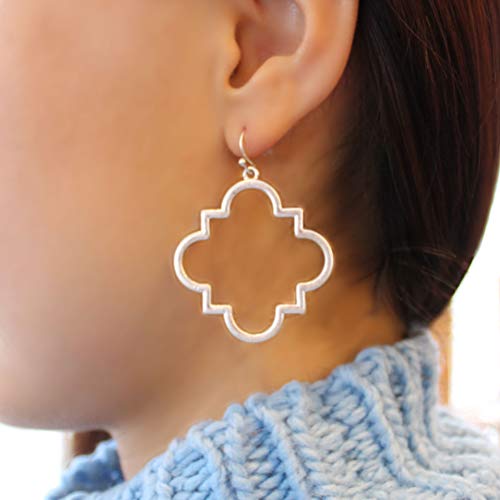 POMINA Quatrefoil Drop Earrings Cover Dangle Drop Earrings for Women Teen Girls