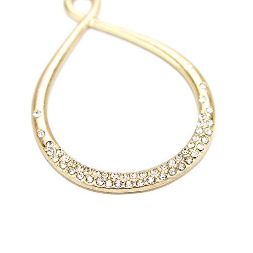 Pomina Infinite Crystal Pave Teardrop Gold Earrings for Women