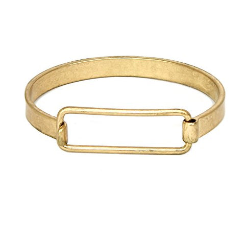 POMINA Square Shape Tension Bangle Bracelets