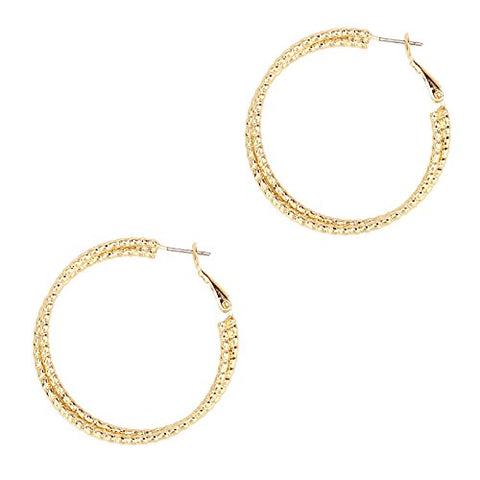 Pomina Textured Double, Triple Hoop Earrings for Women