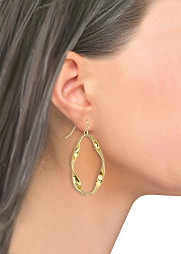 Pomina Twisted Drop Earrings, Classic Simple Earrings