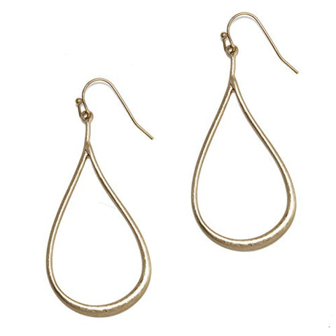 Pomina Lightweight Open Teardrop Earrings Simple Basic Gold Dangle Drop Earrings for Women Teen Girls