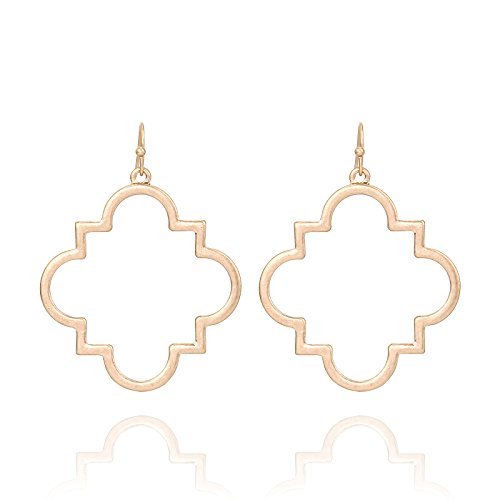 POMINA Quatrefoil Drop Earrings Cover Dangle Drop Earrings for Women Teen Girls