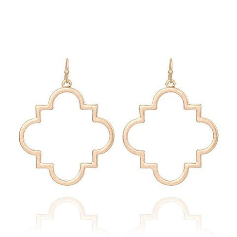 POMINA Quatrefoil Drop Earrings Cover Dangle Drop Earrings for Women Teen Girls