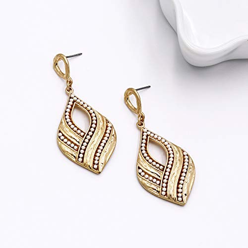 Pomina Lightweight Bohemian Teardrop Fashion Statement Dangle Drop Earrings for Women Teen Girls