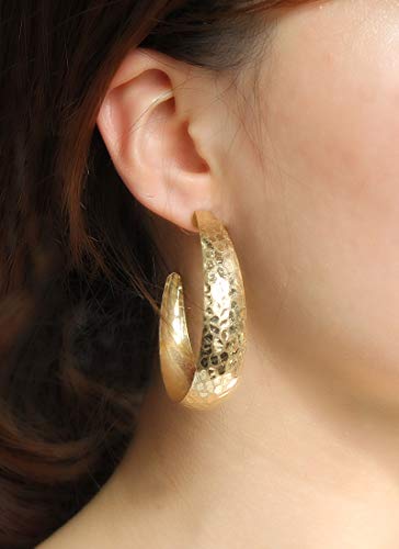Pomina Classic Large Gypsy Gold Hoop Earrings, Bohemian Jewelry for Women