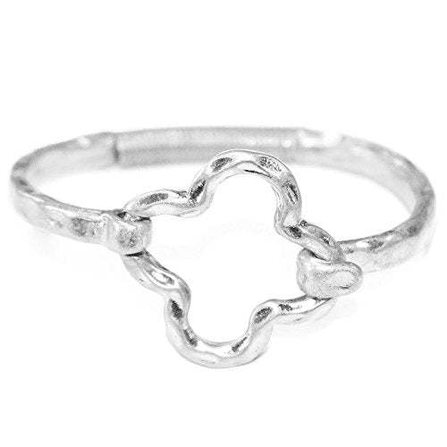 POMINA Boho Fashion Bangle Gold Cuff Bracelet Geometric Shape Tension Bangle Hammered Metal Bracelet for Women Teen Girls