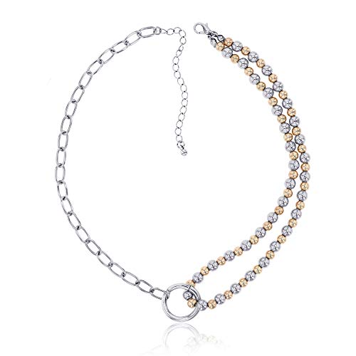 Pomina Bead Ball Multi Strand Fashion Statement Chain Necklace for Women Men Teens Girls