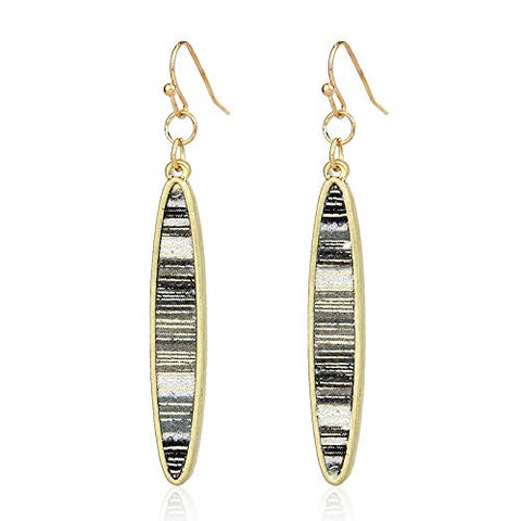 Pomina Fashion Leather Earrings Linear Bar Drop Earrings Colorful Summer Dangle Earrings for Women