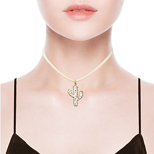 POMINA Suede Cord Dainty Choker with Pendant Necklaces for Women Teen Girls