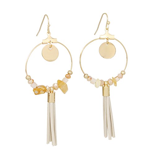 Pomina Multi Charms on a Wire Circle Drop Earrings