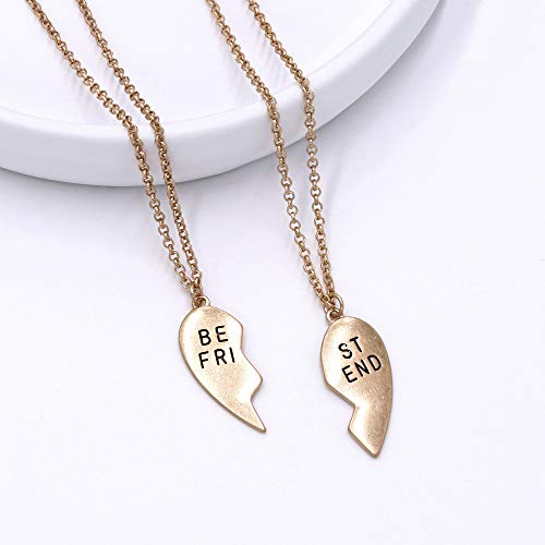Pomina Best Friend Necklace for 2 Friendship Necklace for Women Teens Girls