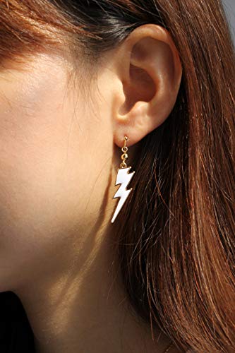 Pomina Lightweight Lightening Bolt Flash Dangle Drop Earring for Women