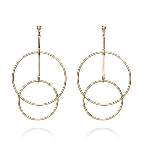 Pomina Multi Circle Post Drop Earrings