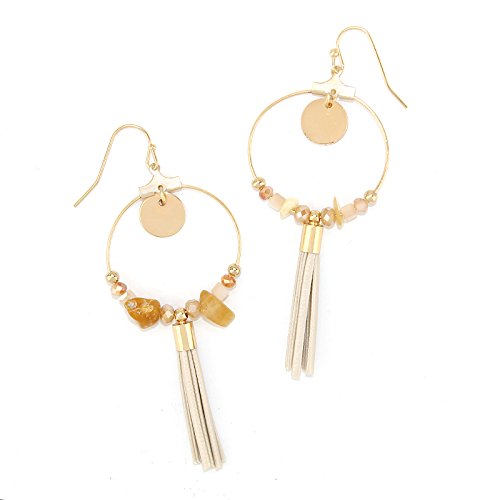 Pomina Multi Charms on a Wire Circle Drop Earrings