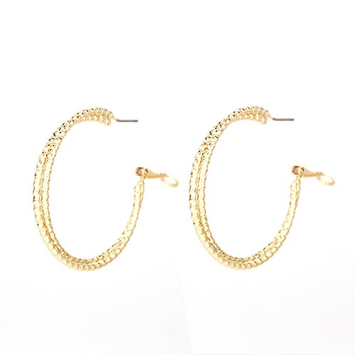 Pomina Textured Double, Triple Hoop Earrings for Women