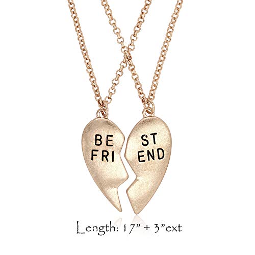 Pomina Best Friend Necklace for 2 Friendship Necklace for Women Teens Girls