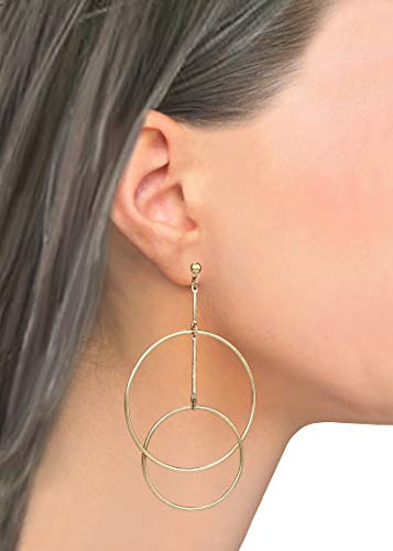 Pomina Multi Circle Post Drop Earrings