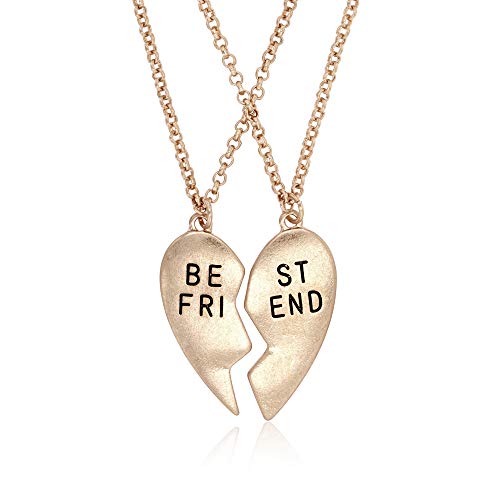 Pomina Best Friend Necklace for 2 Friendship Necklace for Women Teens Girls