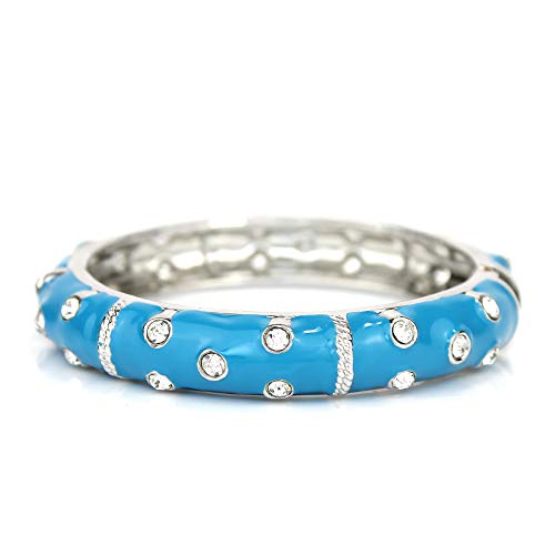 POMINA Colorful Fashion Bangle Cuff Stretch Bracelet Enamel Bangle Bracelet for Women Teen Girls