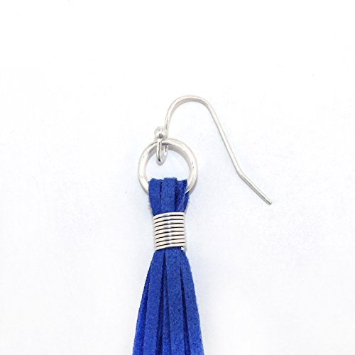 Pomina Lightweight Colorful Suede Tassel Dangle Drop Earrings for Women Teen