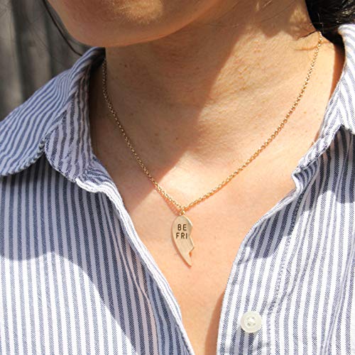 Pomina Best Friend Necklace for 2 Friendship Necklace for Women Teens Girls