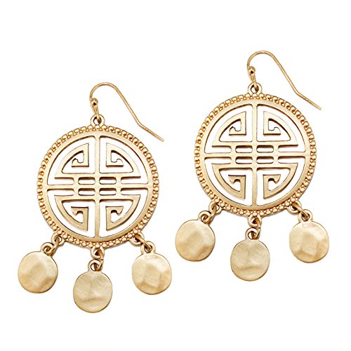 Pomina Oriental Pendant Chandelier Drop Earrings