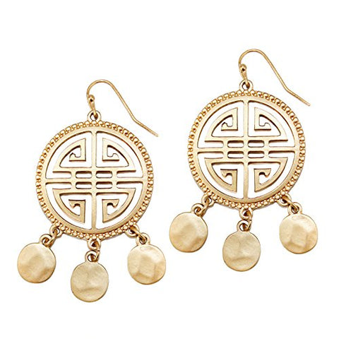 Pomina Oriental Pendant Chandelier Drop Earrings